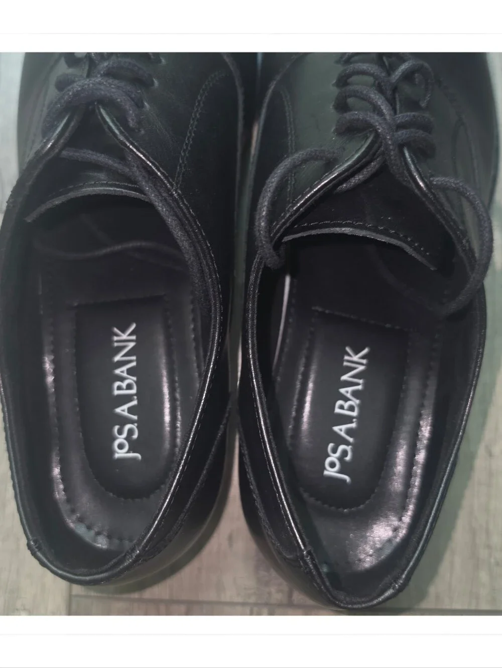 Jos. A. Bank Men’s Black Leather Cap Toe Oxford Dress Shoes 10.5 EUC